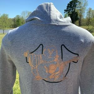 True Religion Foil Buddha Back Zip Hoodie Youth (meas consistent with XL)